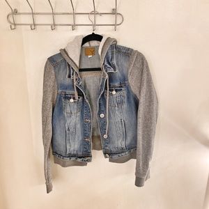 Jean Sweatshirt Jacket Size L